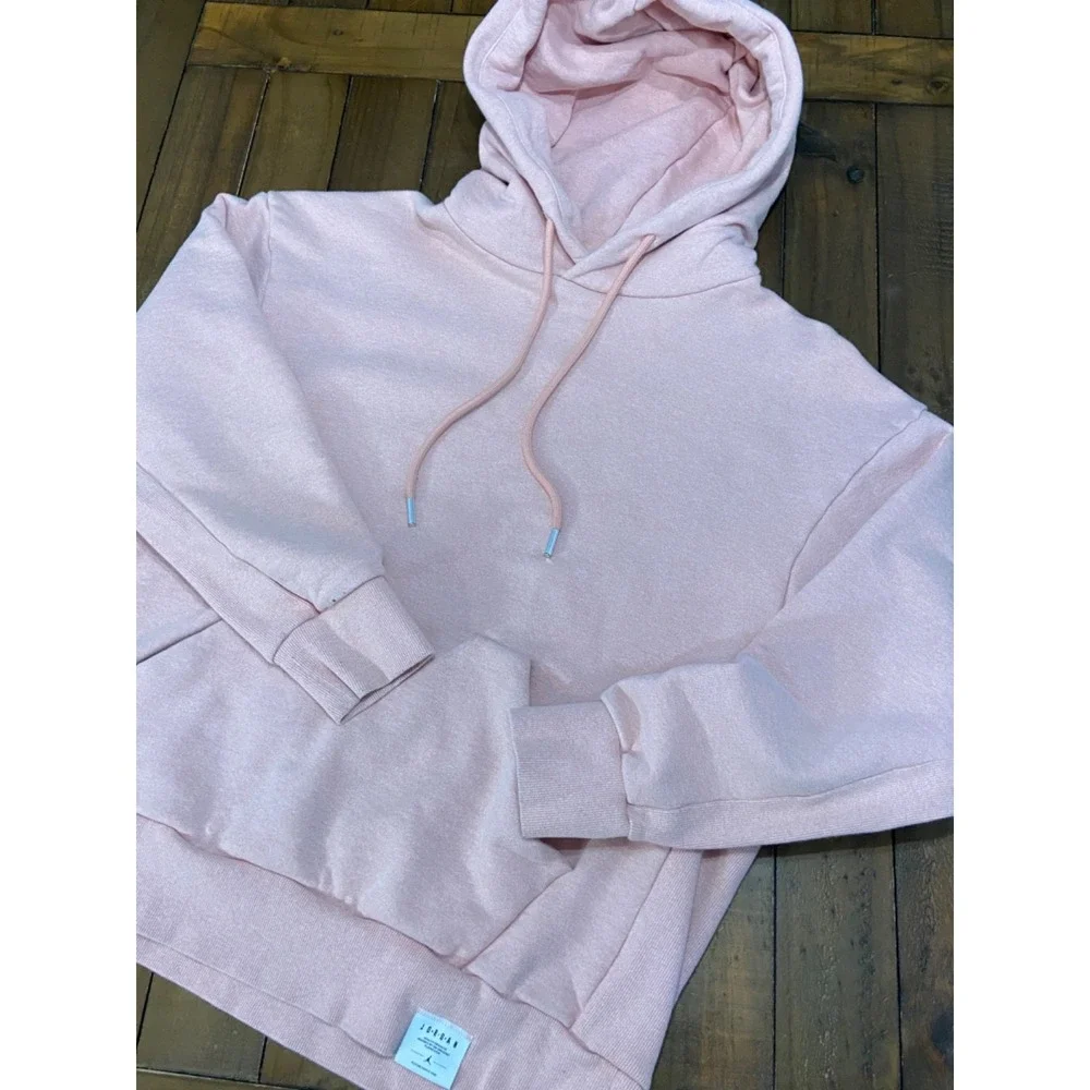Nike Jordan Black Cat 4 Fleece Pullover Hoodie Stardust Pink AV2933-623 Size XL